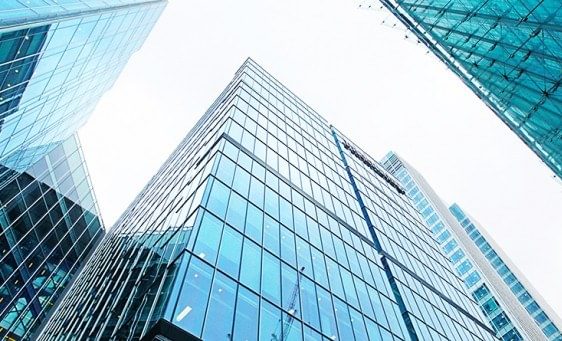 Blue buildings